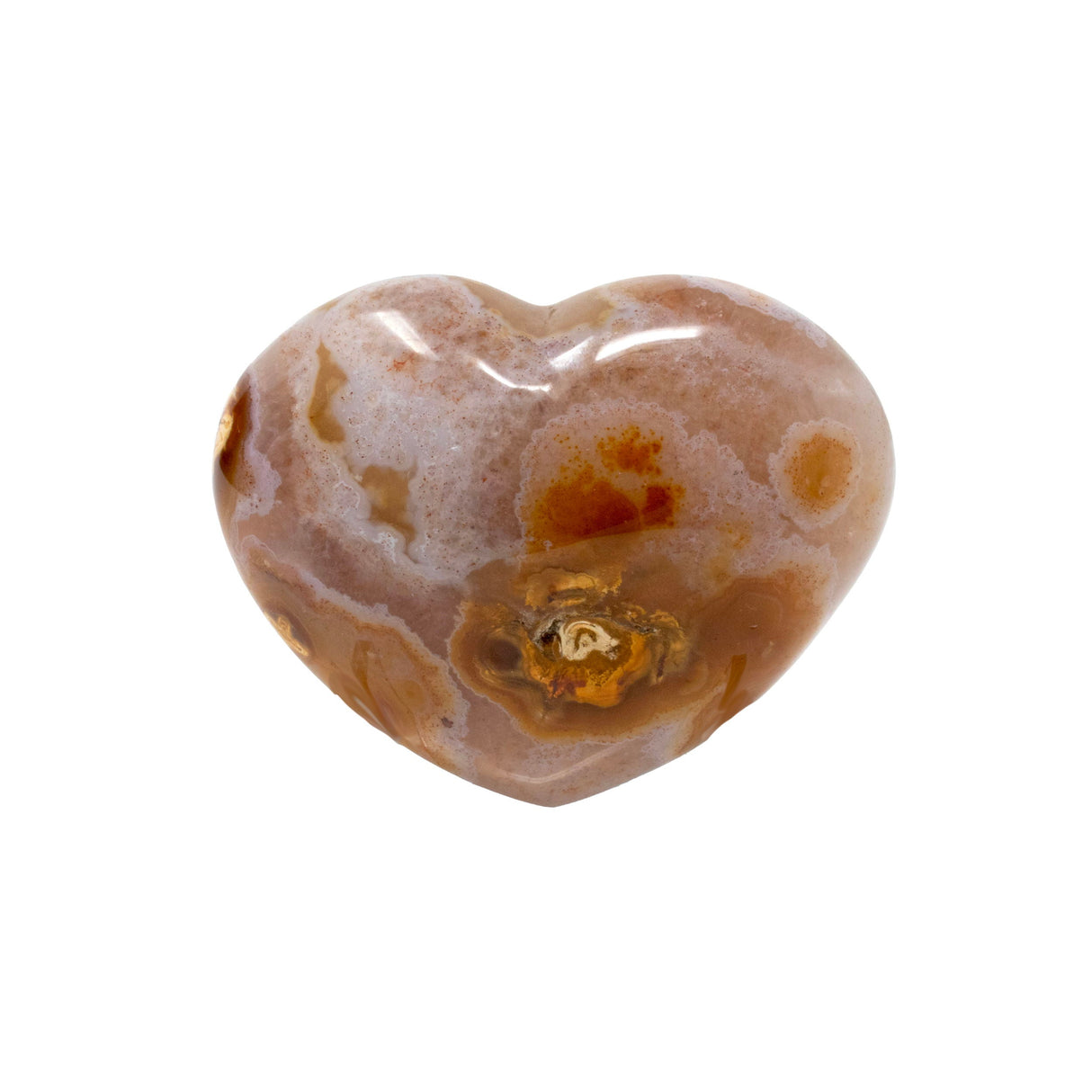 Carnelian Heart on Lucite Stand