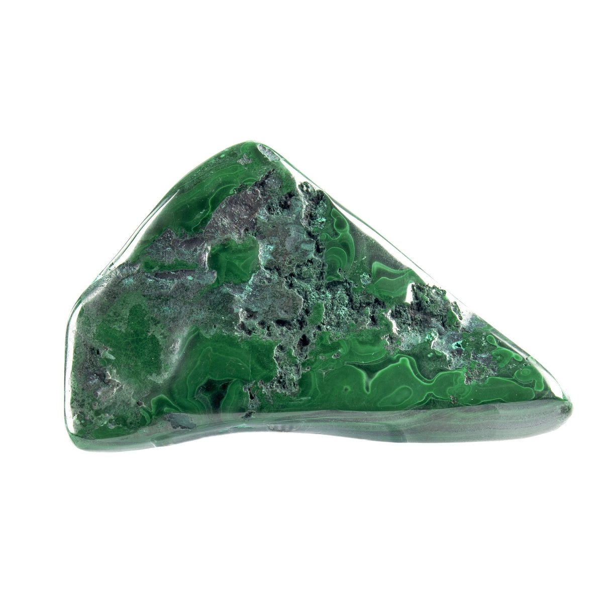 Chrysocolla Malachite Freeform Polished on Lucite Stand