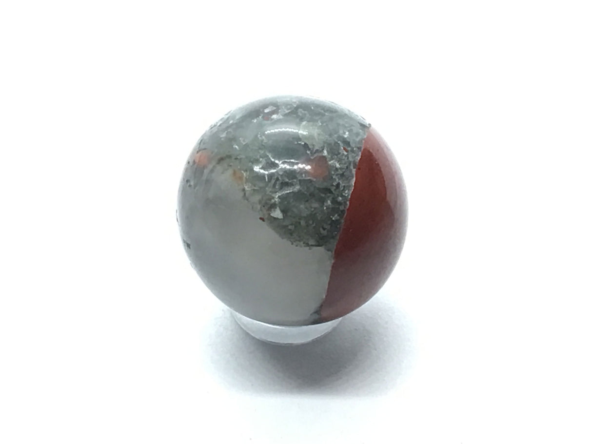View of Bloodstone -Heliotrope Sphere 30mm