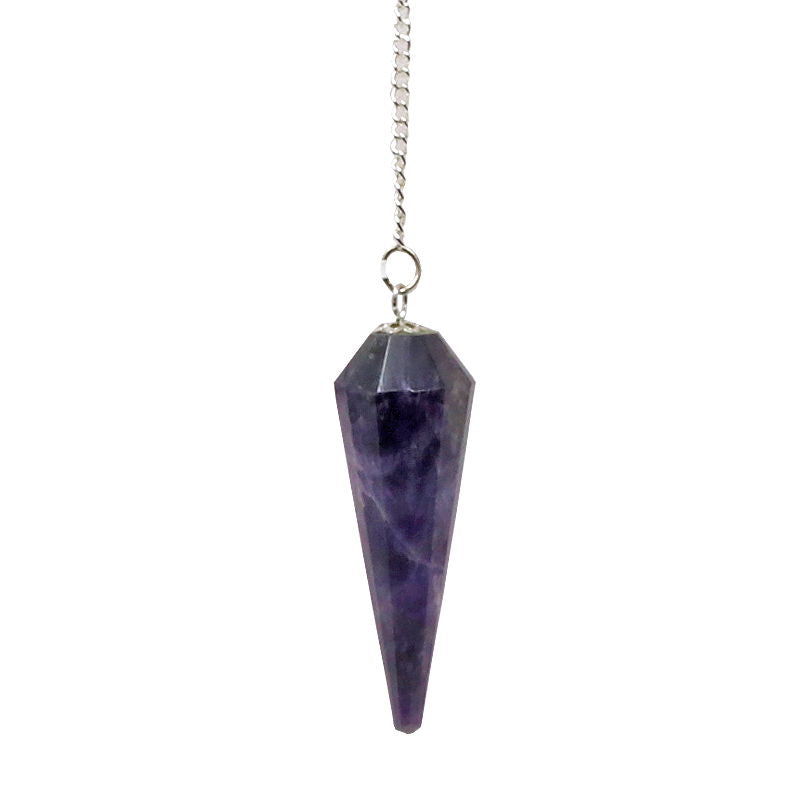 Chevron Amethyst Pendulum