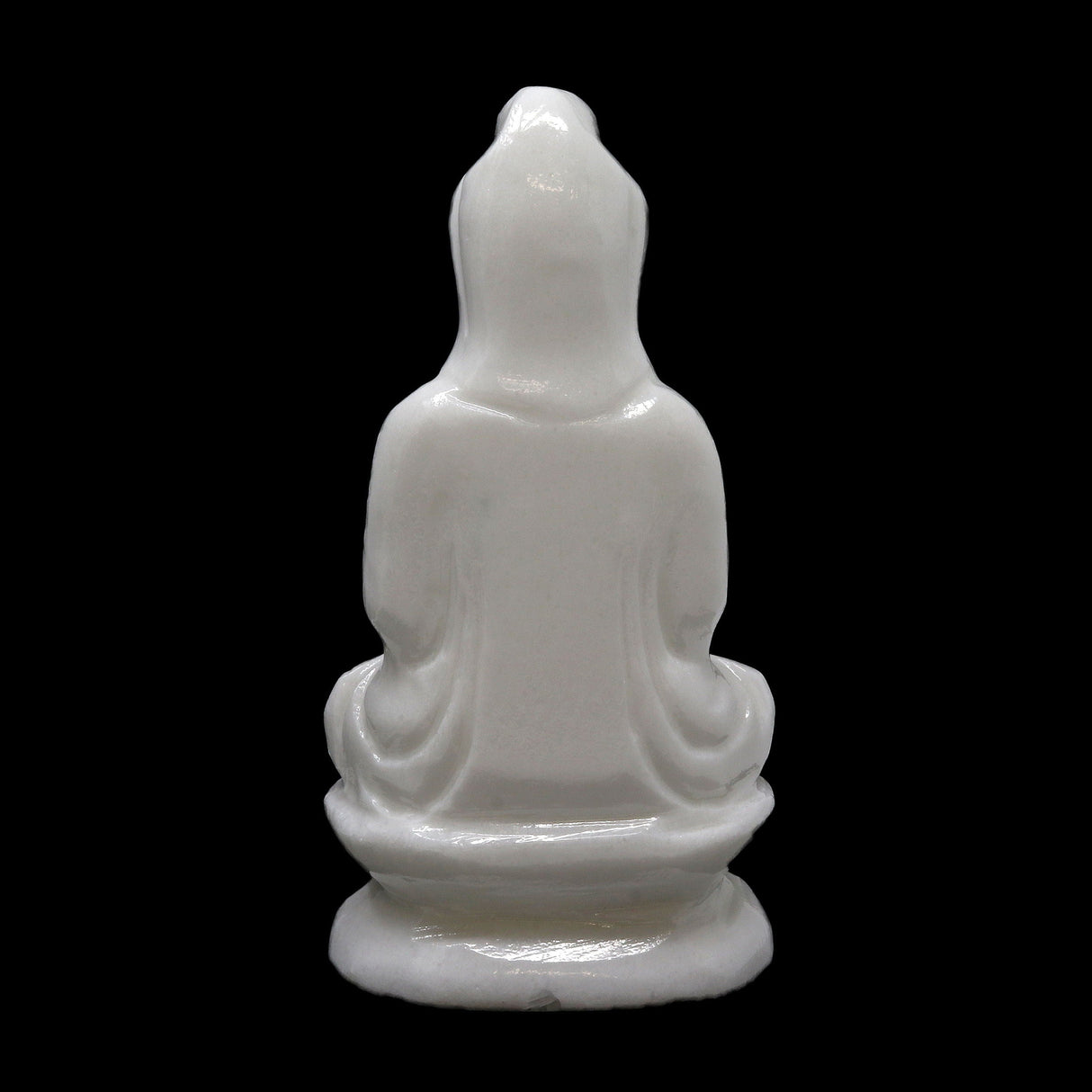 Kwan Yin Of Crystalized Marble - Sitting 6"