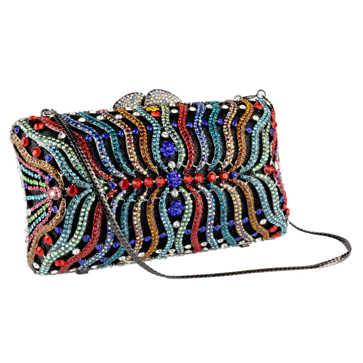 Multicolor Wave Crystal Purse