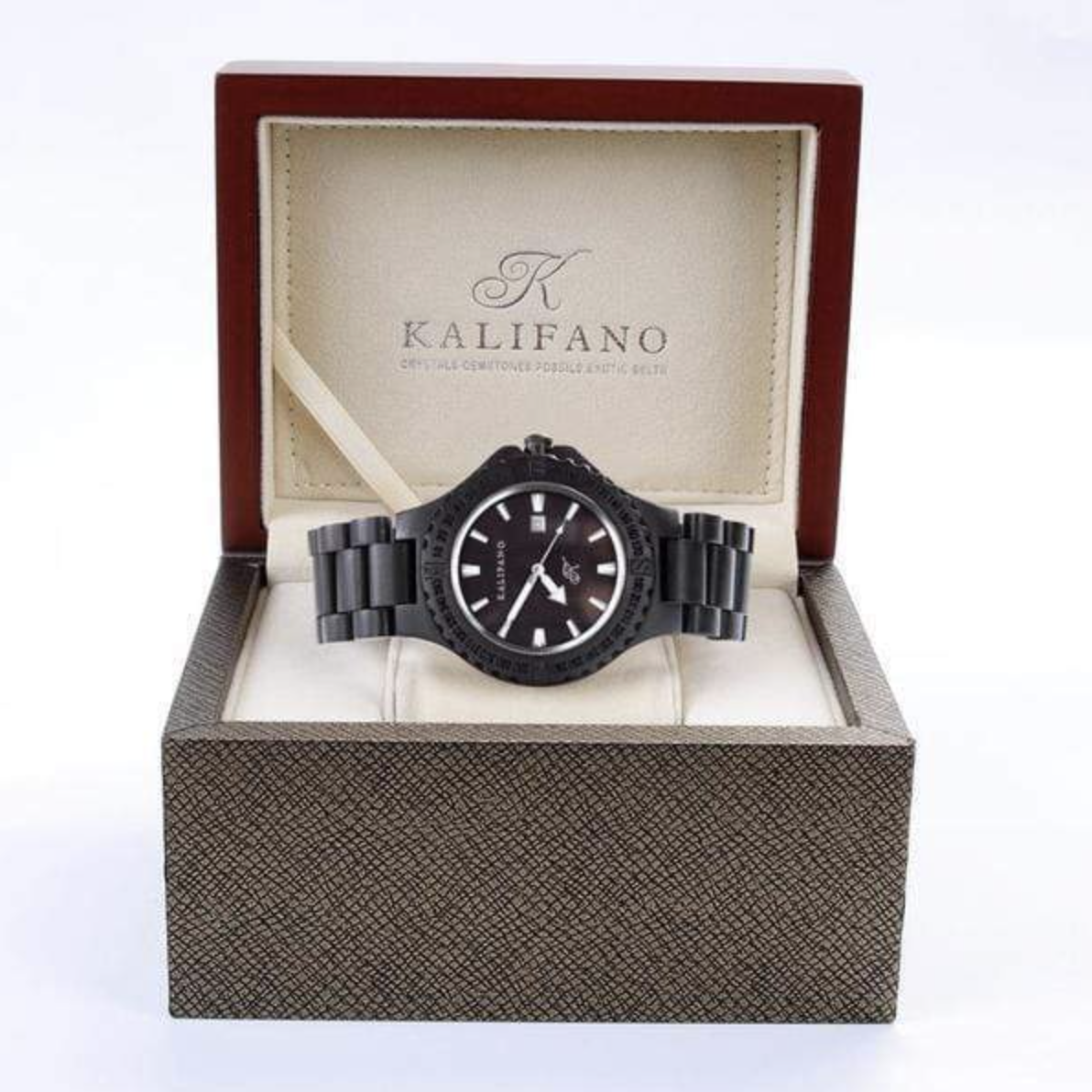 Explore Black Sandalwood Watch with Bamboo Box