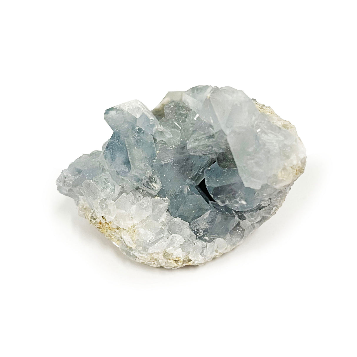 Celestine Specimen on Lucite Stand