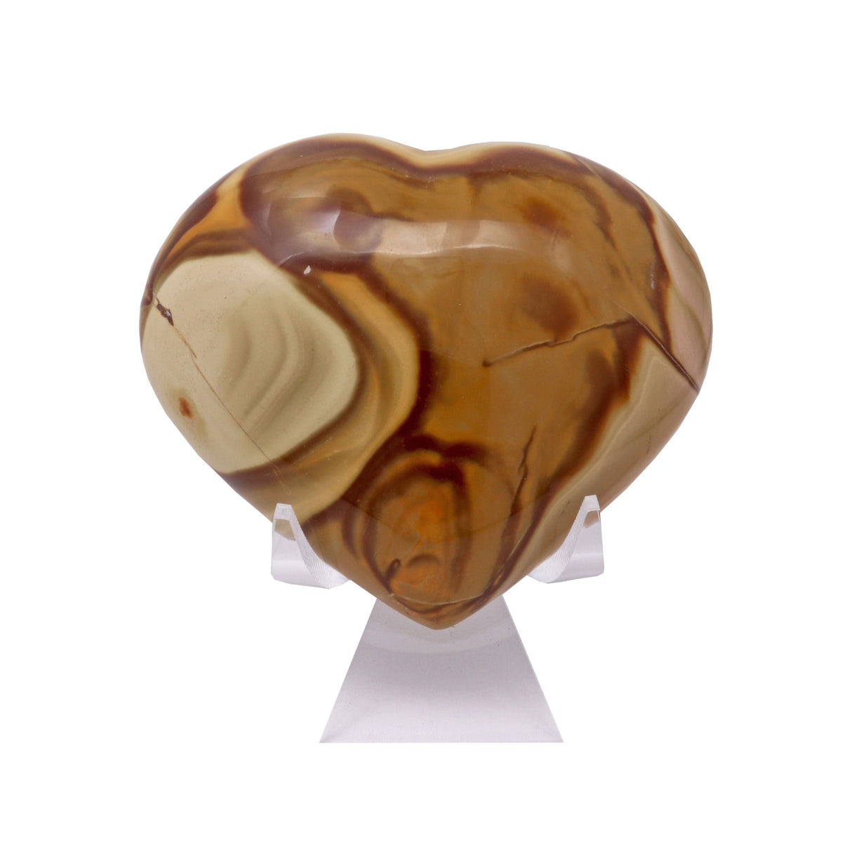 Polychrome Jasper Heart with Lucite Cluster Stand