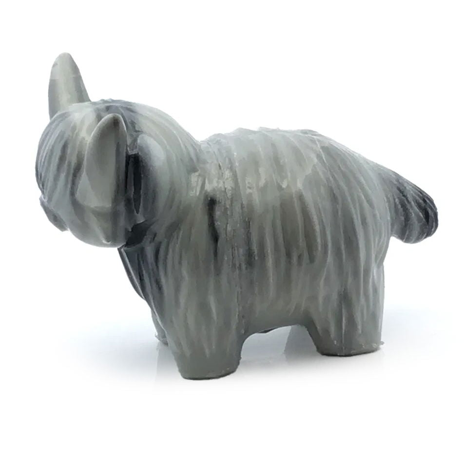 Gray Zebra Jasper 3.5" Cow (Taiji Jasper) Carving
