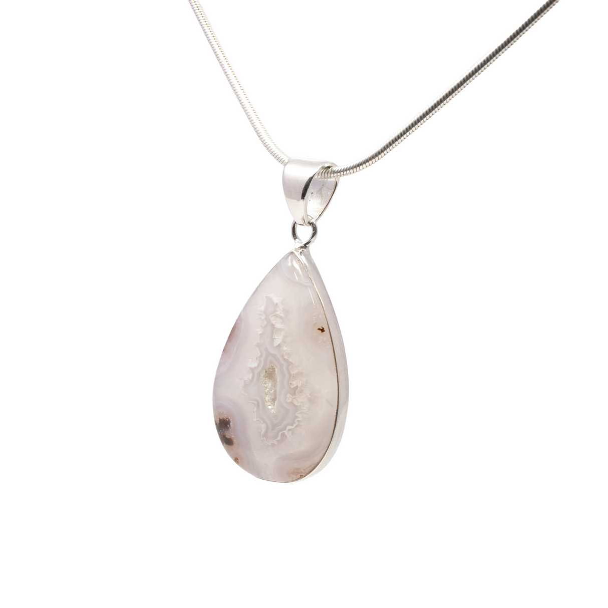 View of Aqua Nevada Agate Drop Pendant