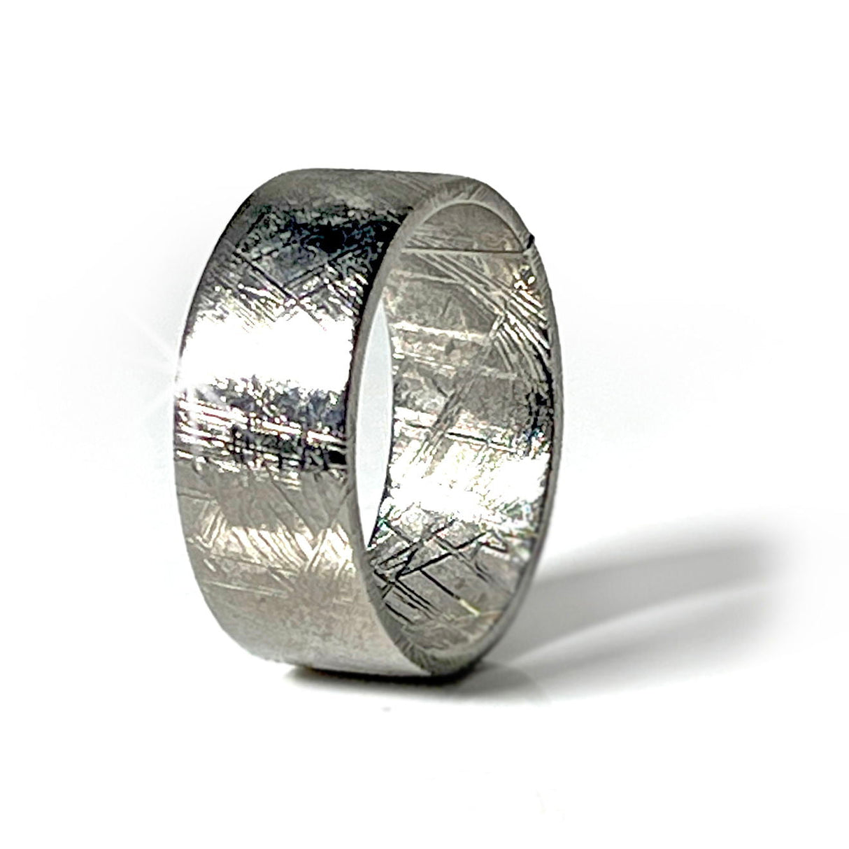 Meteorite Ring Size 13.25 Muonionalusta Solid Band 10mm Width