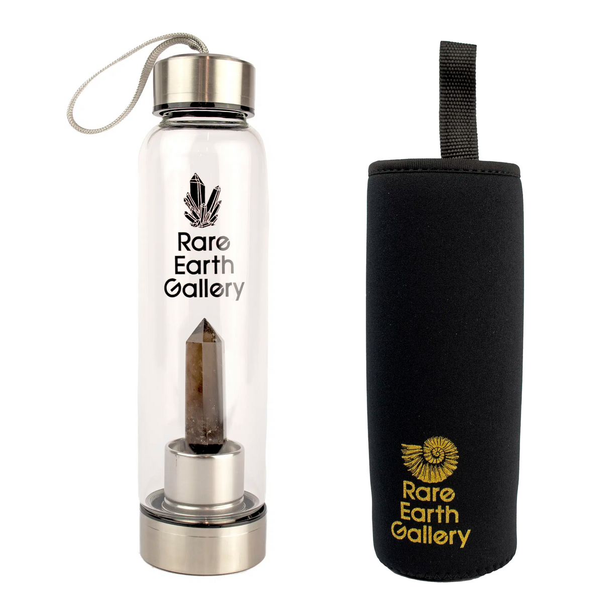 Crystal Water Bottle With Neoprene Sleeve