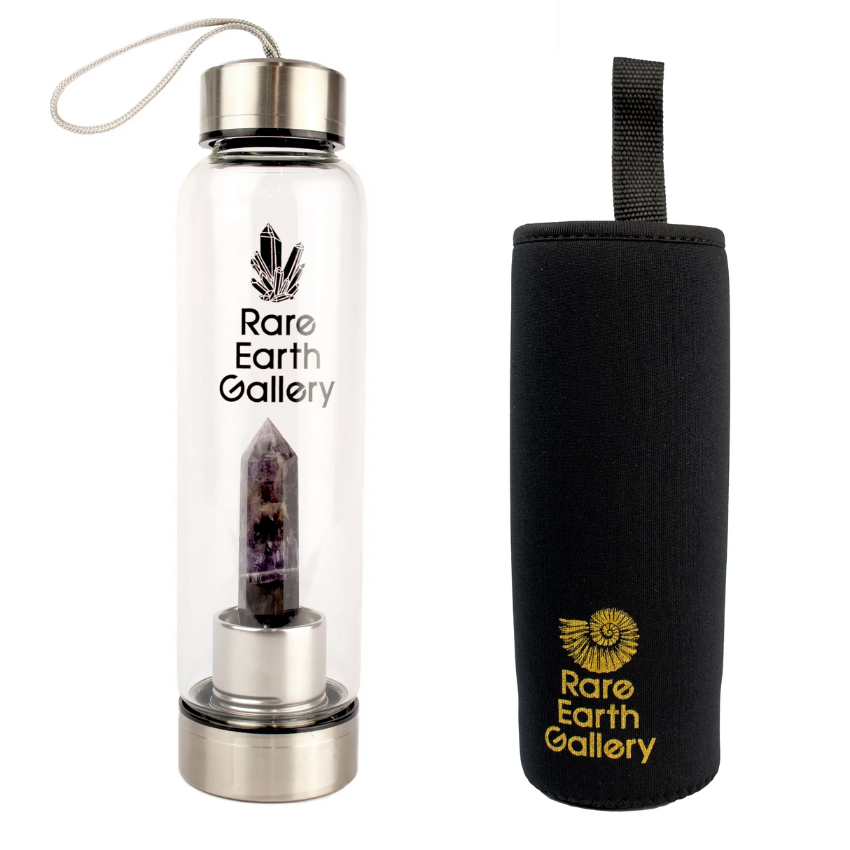 Crystal Water Bottle With Neoprene Sleeve