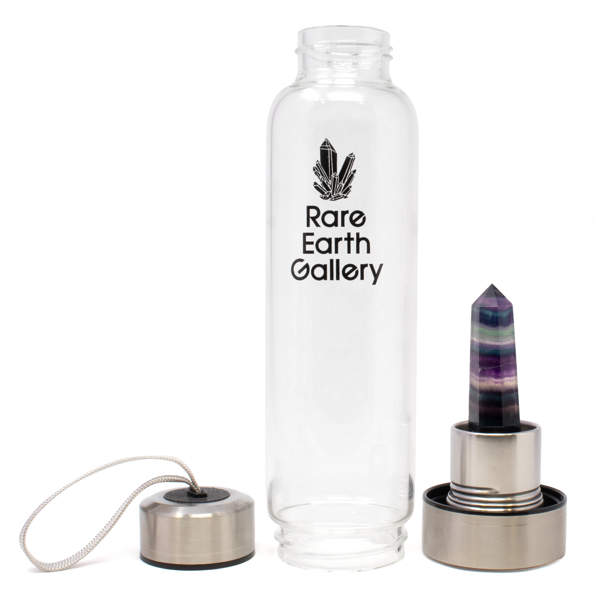 Crystal Water Bottle With Neoprene Sleeve