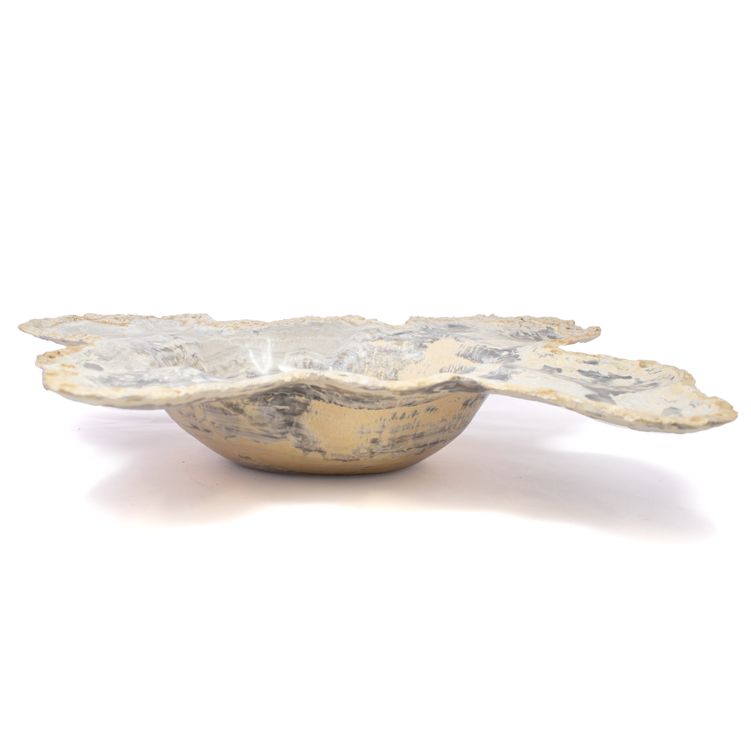View of High Polished Gray Gold Onyx Bowl