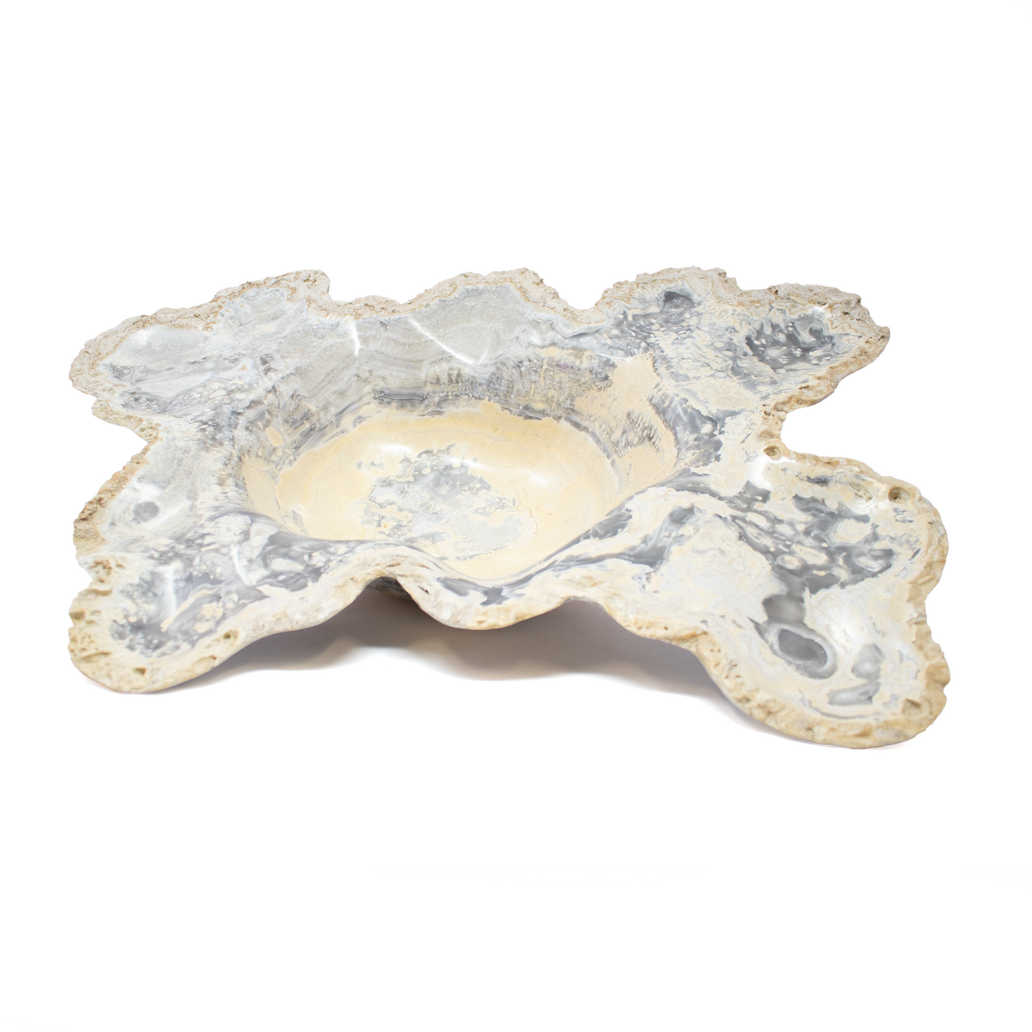 View of High Polished Gray Gold Onyx Bowl