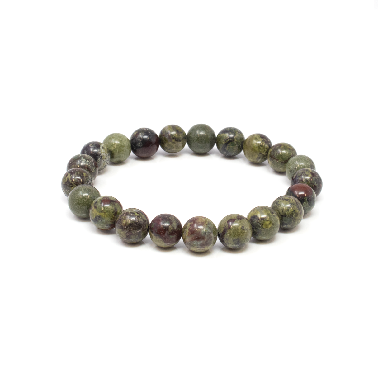 View of Dragon Bloodstone 8mm Bracelet