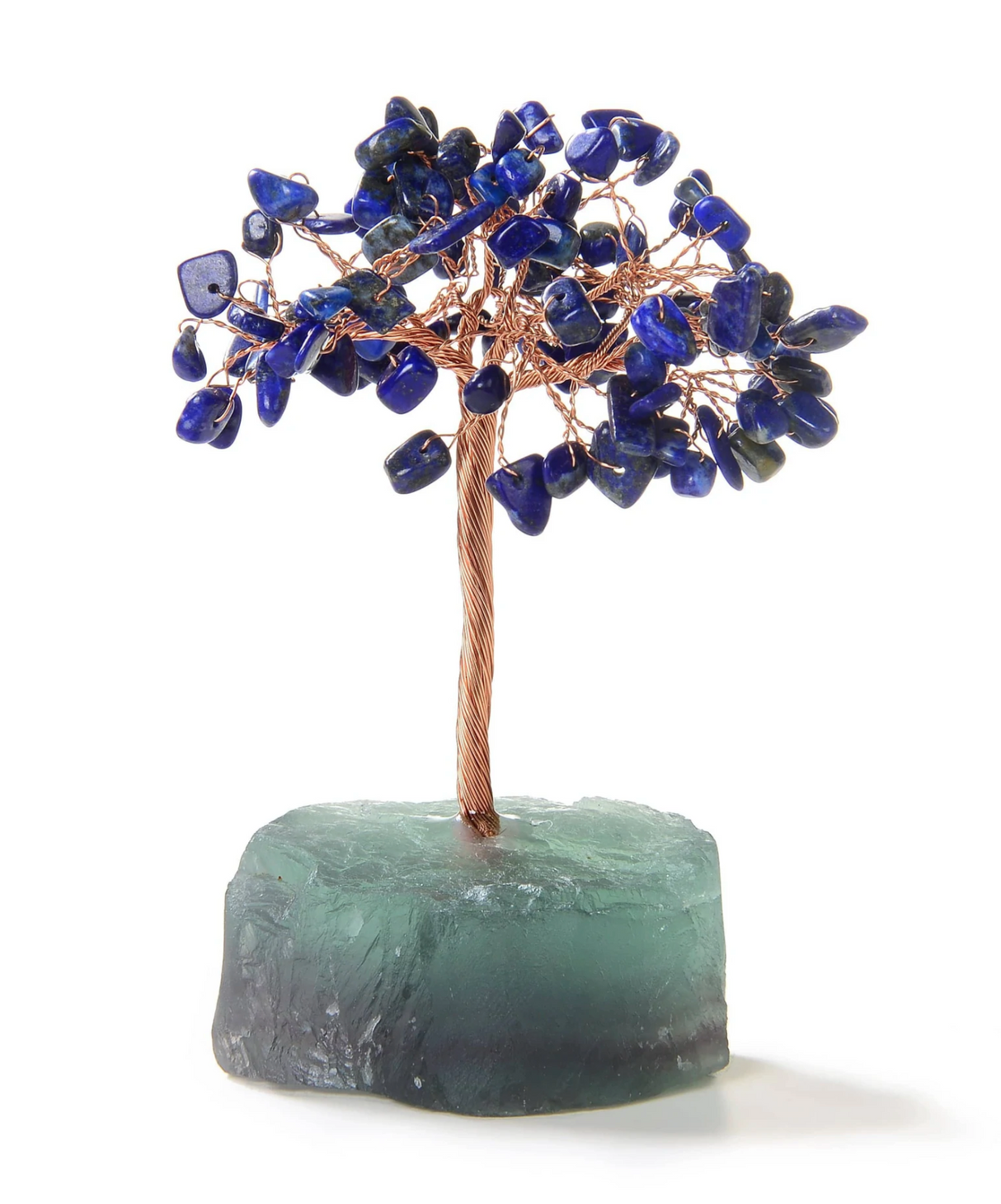 Gemstone Beaded Crystal Tree On Fluorite Base