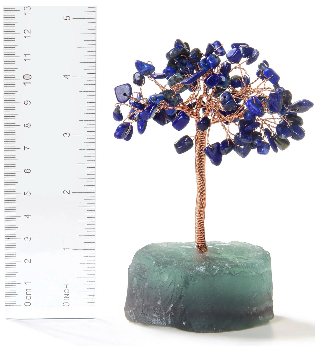 Gemstone Beaded Crystal Tree On Fluorite Base