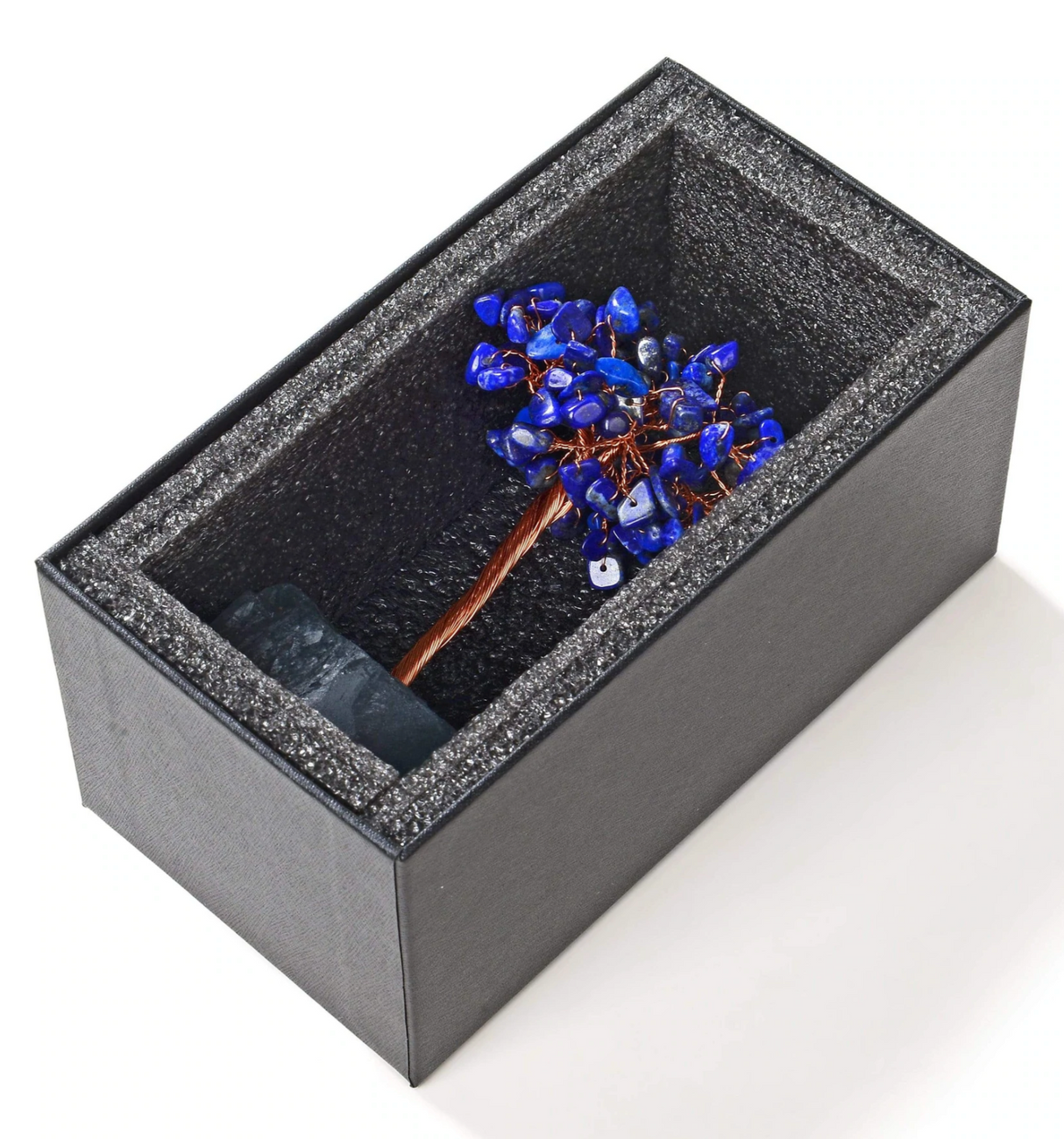 Gemstone Beaded Crystal Tree On Fluorite Base