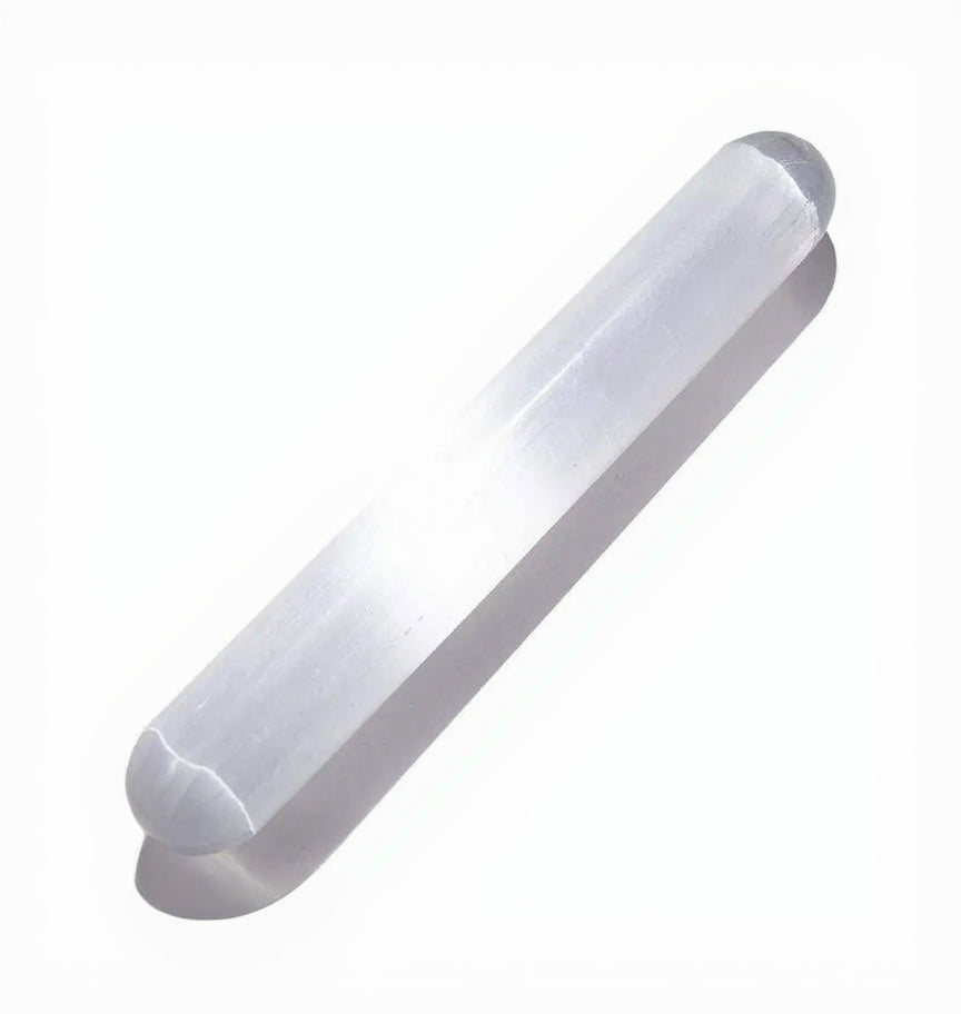 View of Selenite Wand -Polished