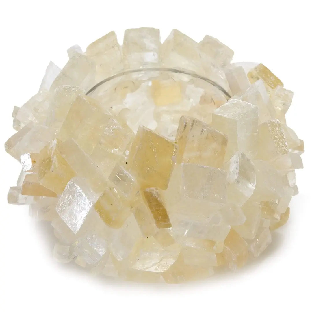 Calcite Cube Gemstone Vase - Round