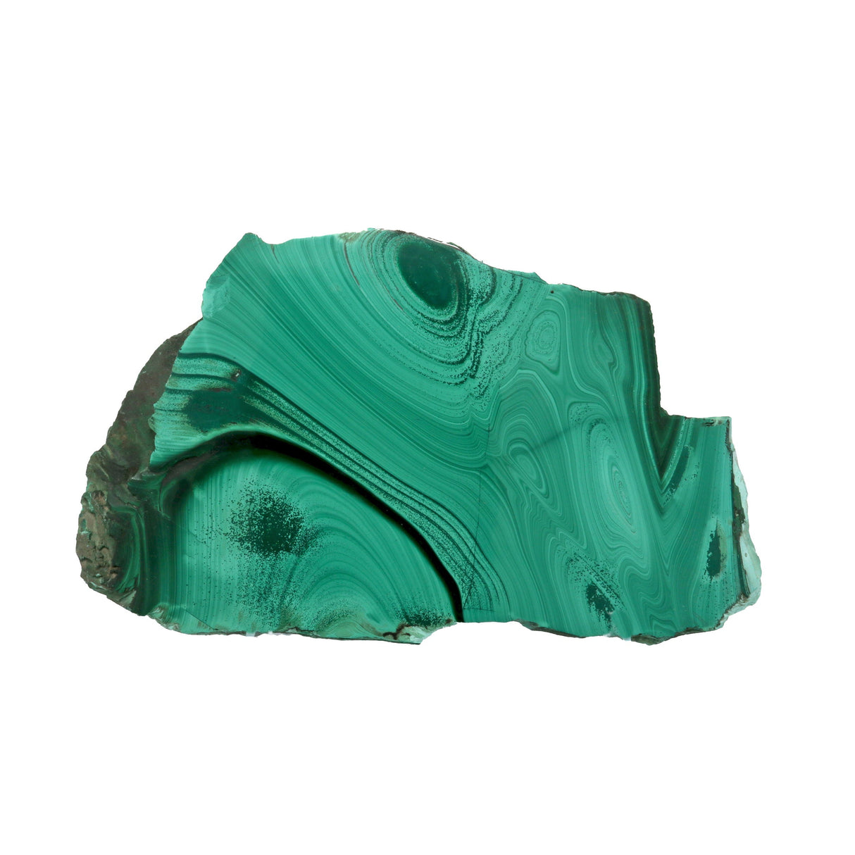 Malachite Slice - Single-side Polished with Dense Pattern