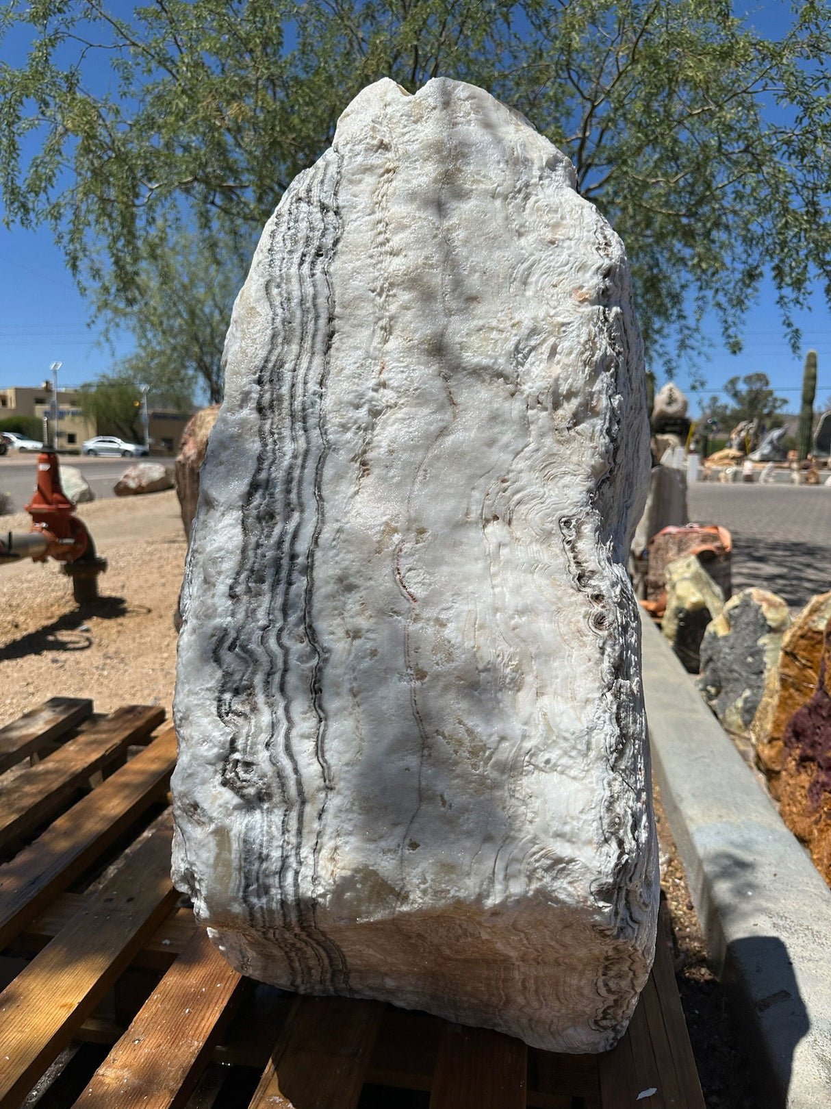 Zebra Onyx Rustic Rock Fountain