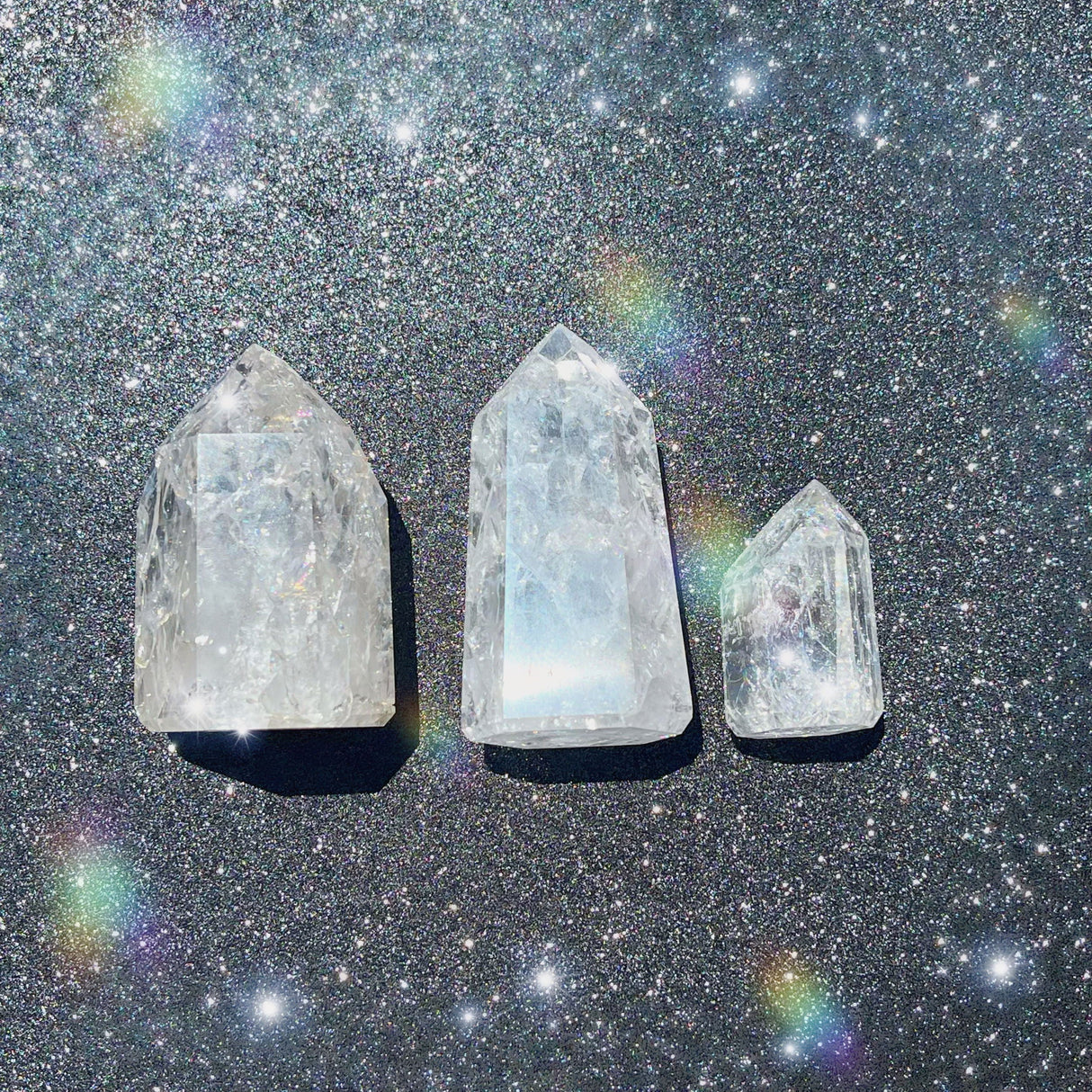 Crackle Quartz Point Cut & Polished - Lodolite Inclusions
