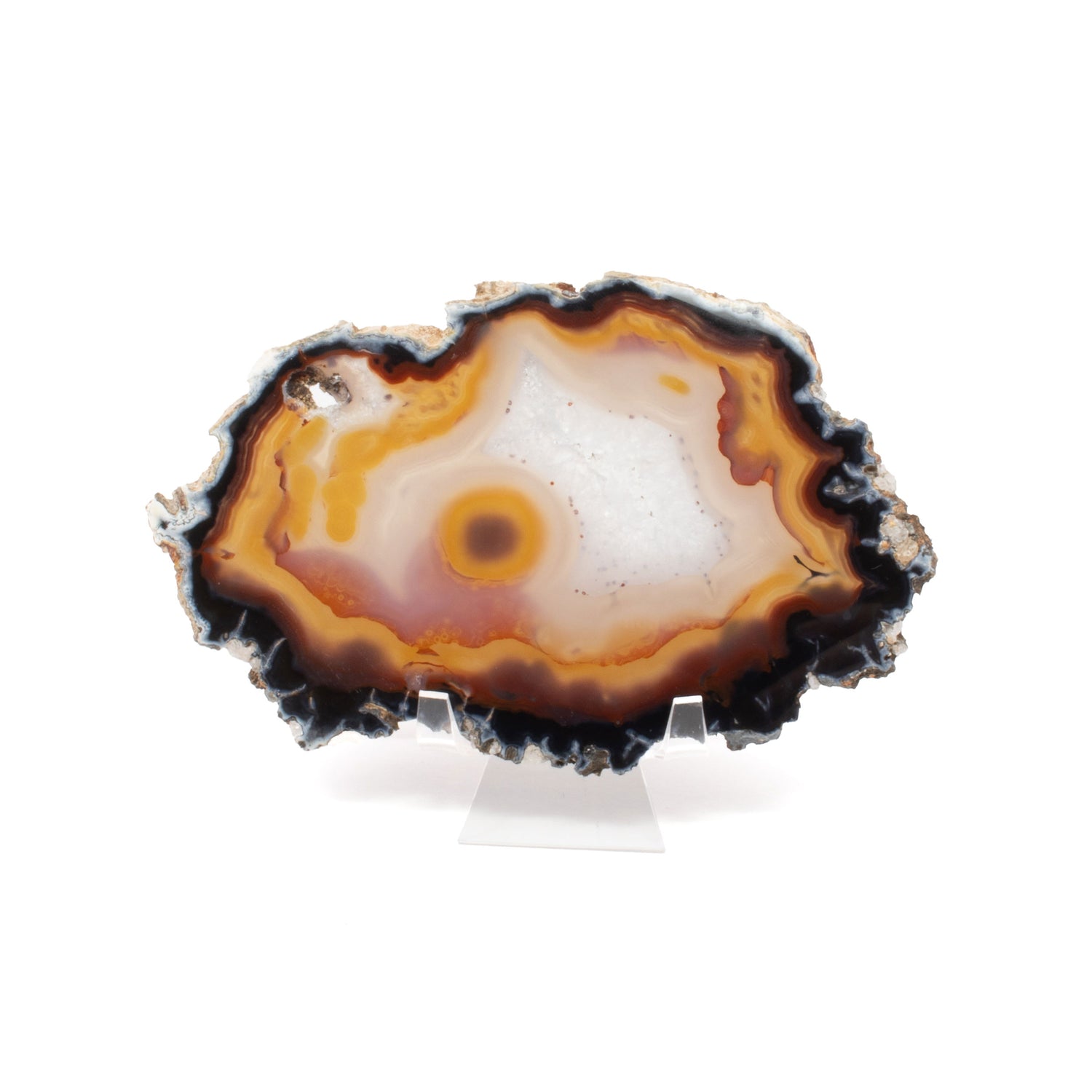 Agate Slice On Acrylic Easel Stand