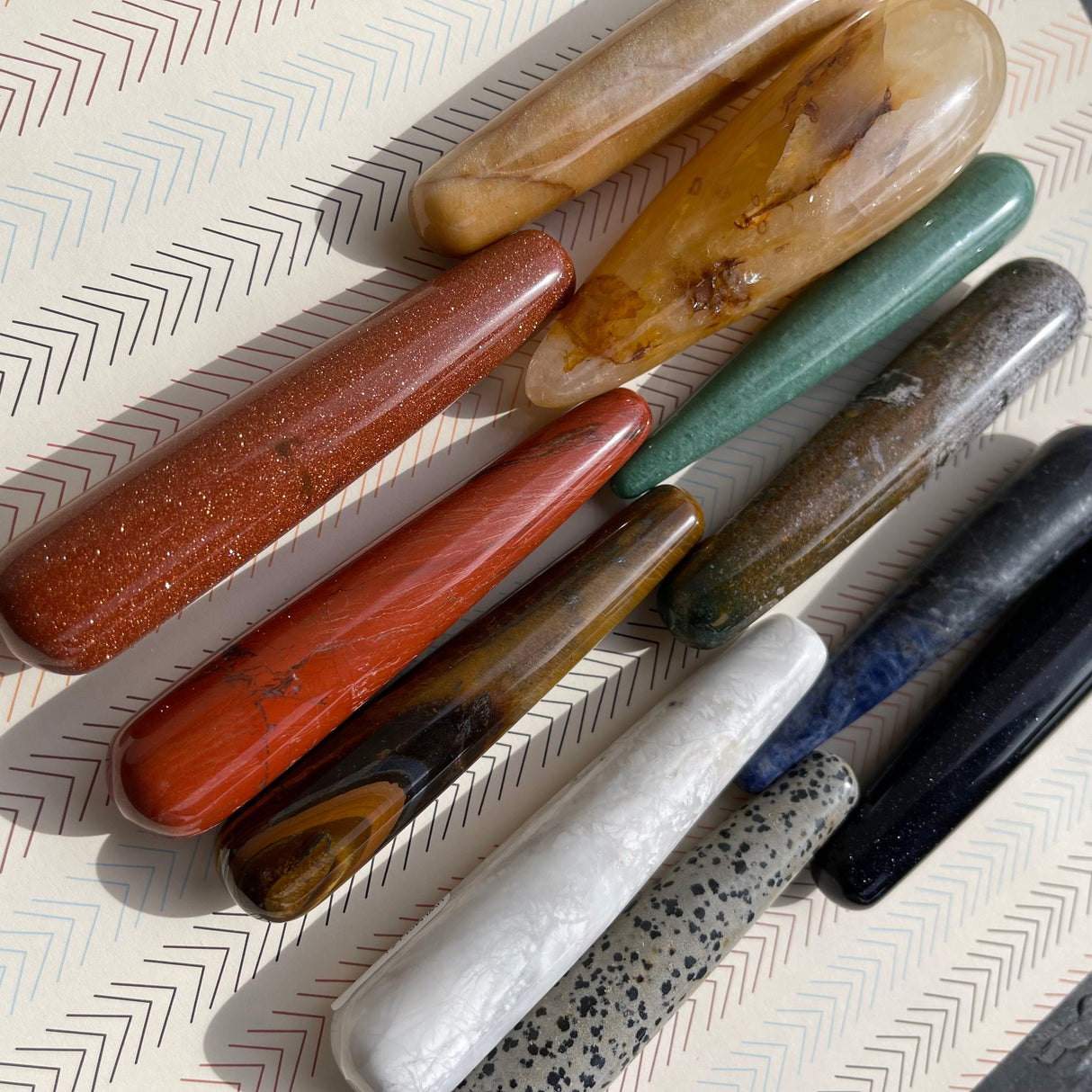 Hand-Carved Crystal Massage Wand