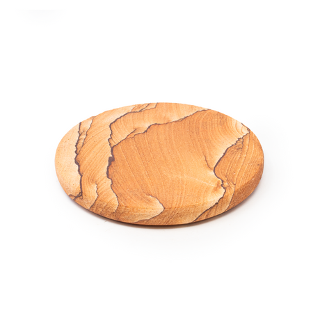 View of Round Desert Sandstone Coaster - Sold in Singles