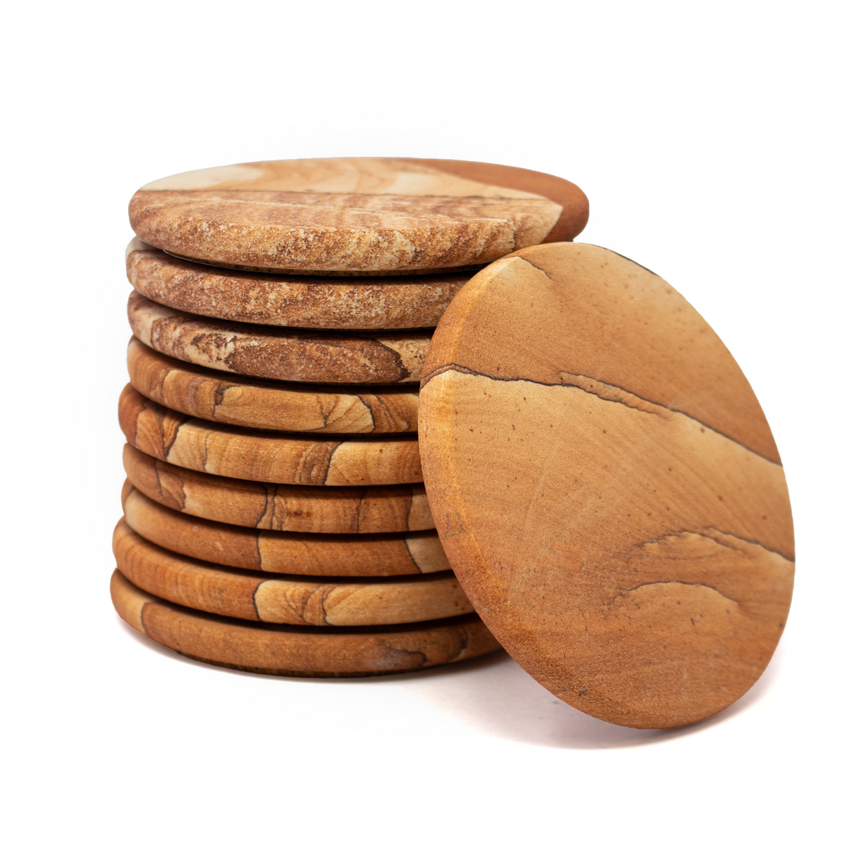 Round Desert Sandstone Coaster - Sold in Singles