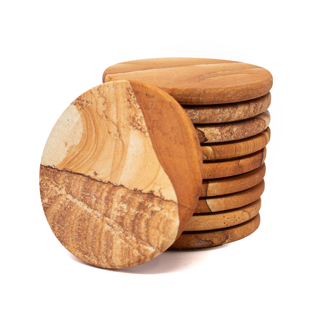 Round Desert Sandstone Coaster - Sold in Singles