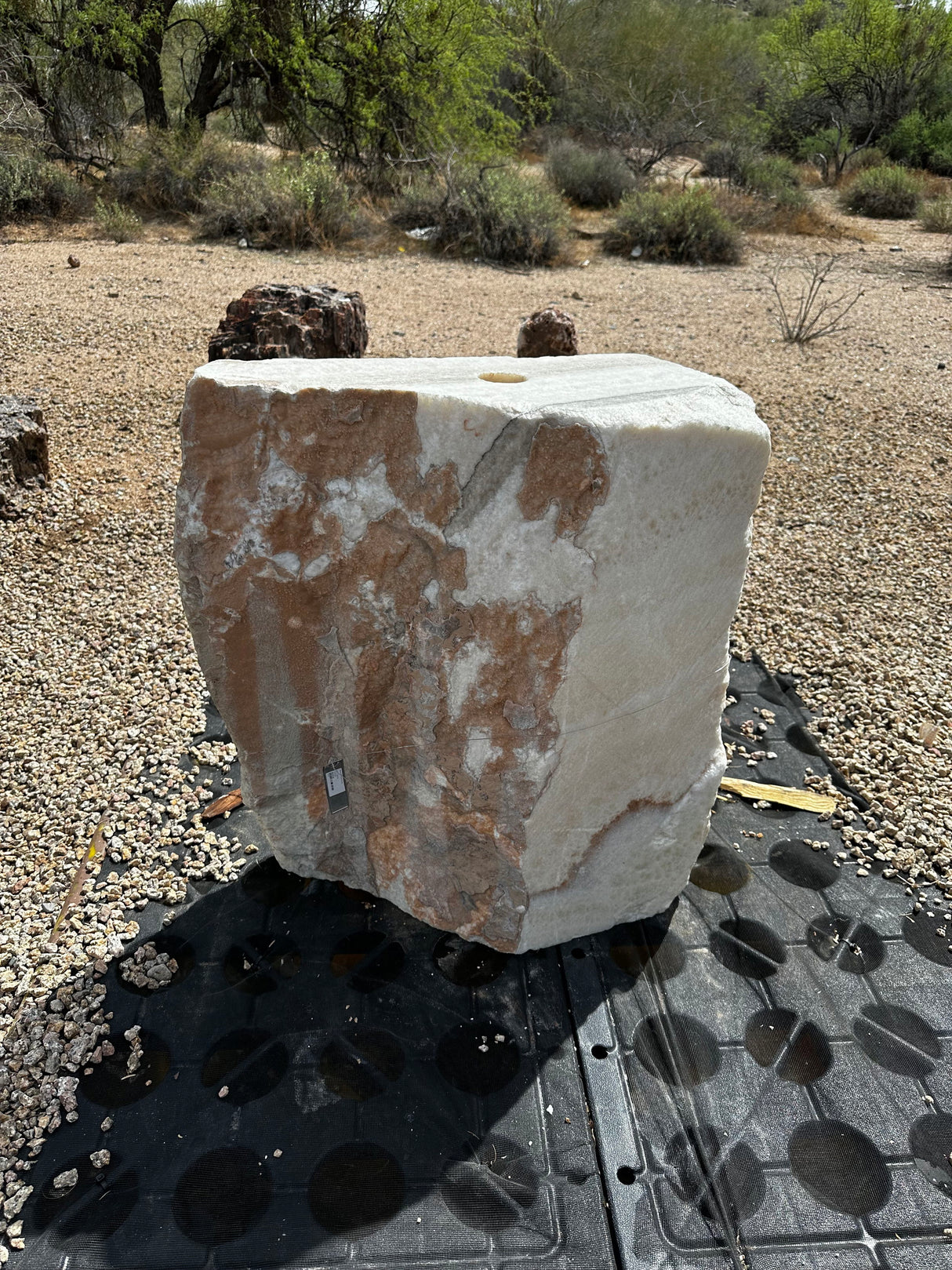 View of Tehuacan White Onyx Fountain