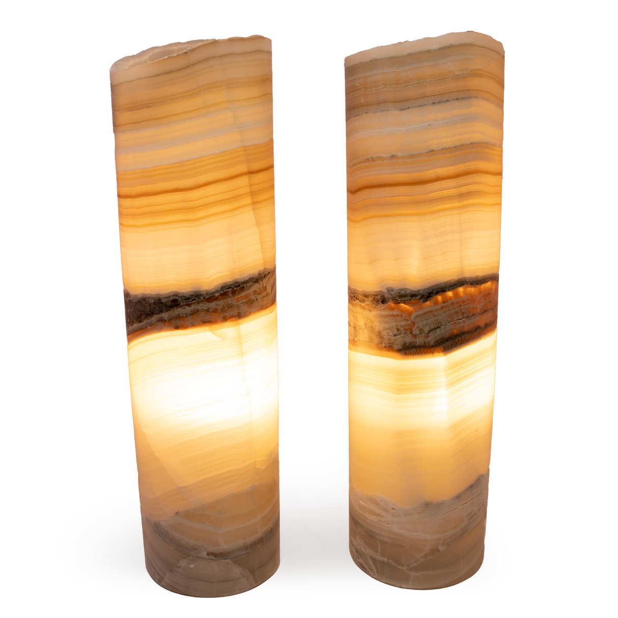 Amber Onyx Cylinder Luminary