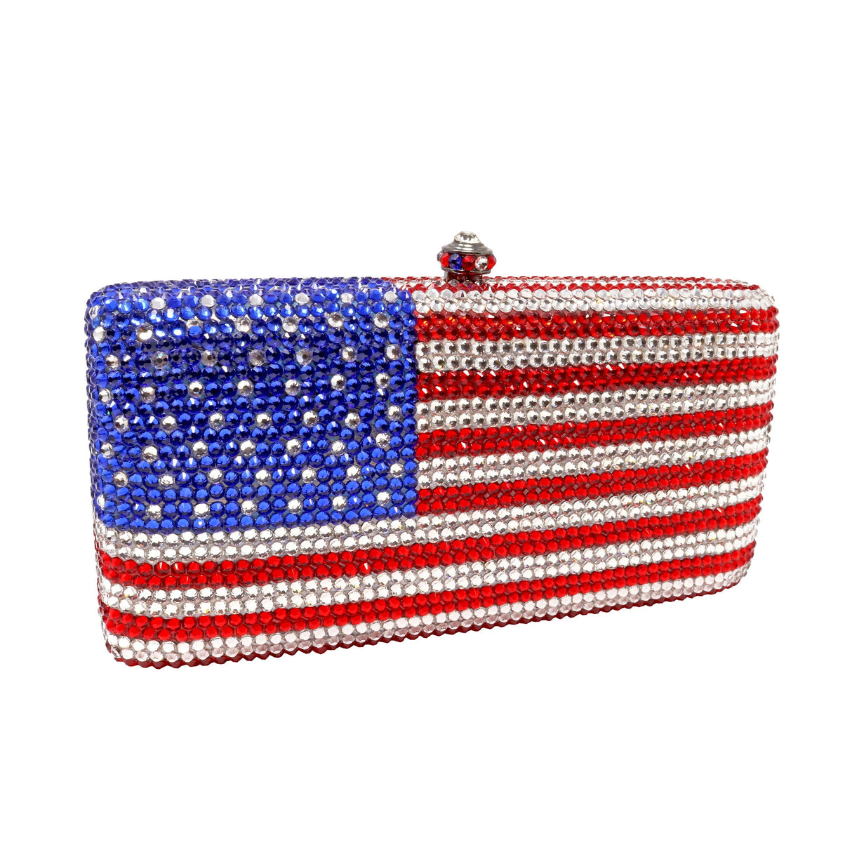 American Flag Crystal Purse with Chain