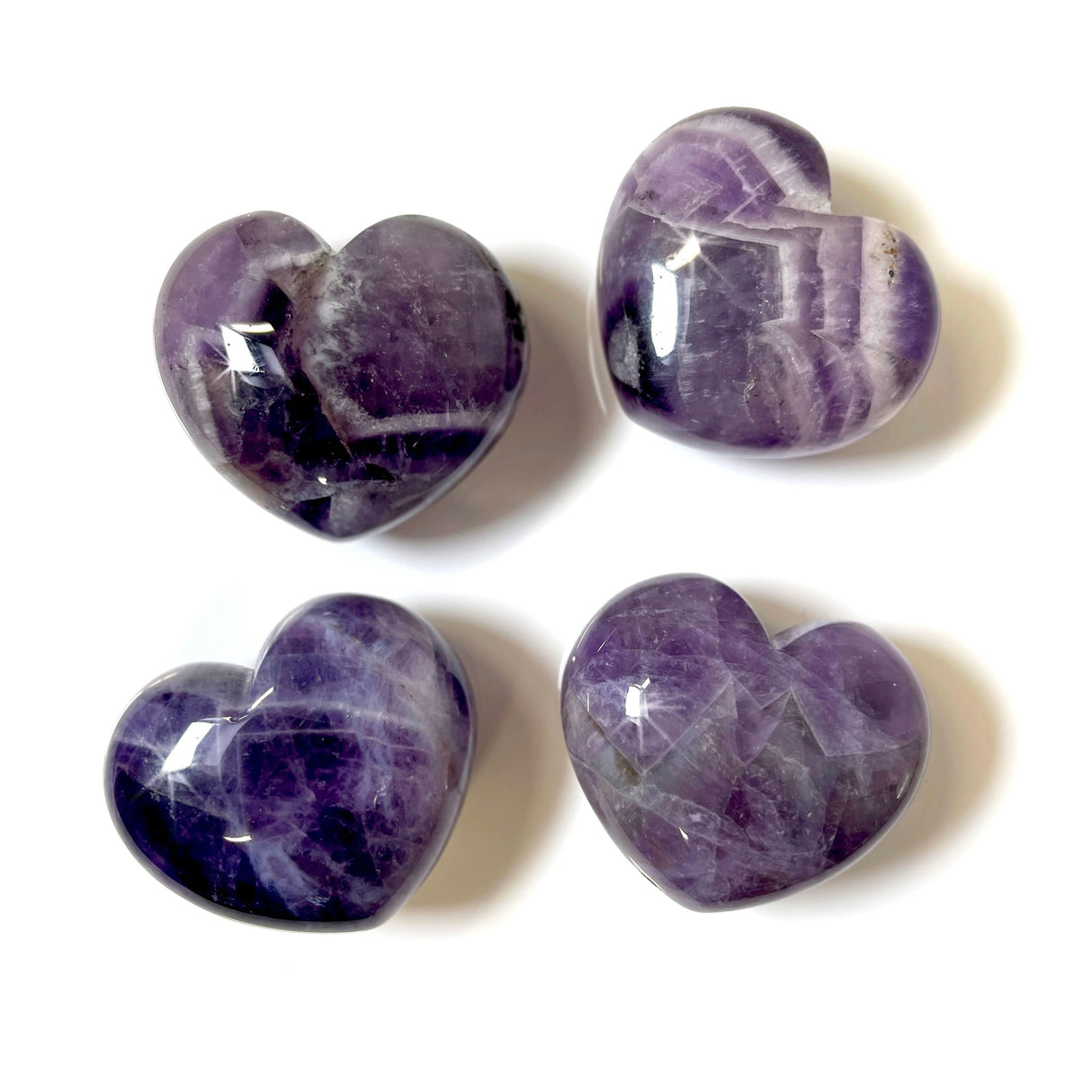 Chevron Amethyst Puffy Heart (Singles)
