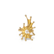 View of Freshwater Pearl Ring - Ornate Flowing Shell With Pearl Center - Matte Gold Vermeil Szadj