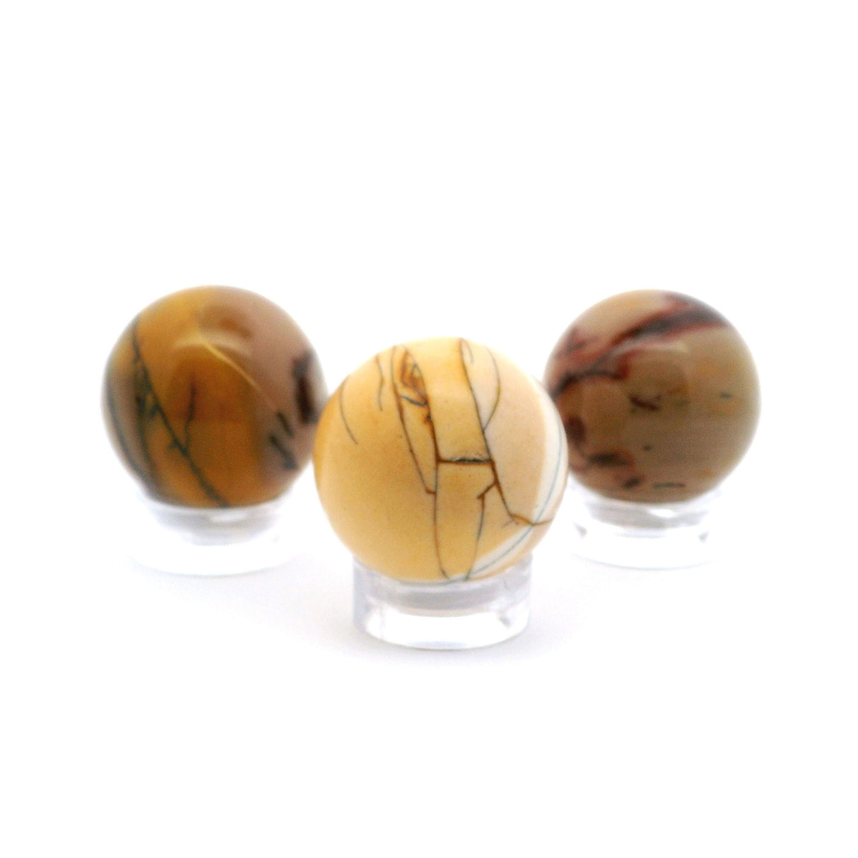 Mookaite Jasper Sphere - Marble with Lucite Ring Stand