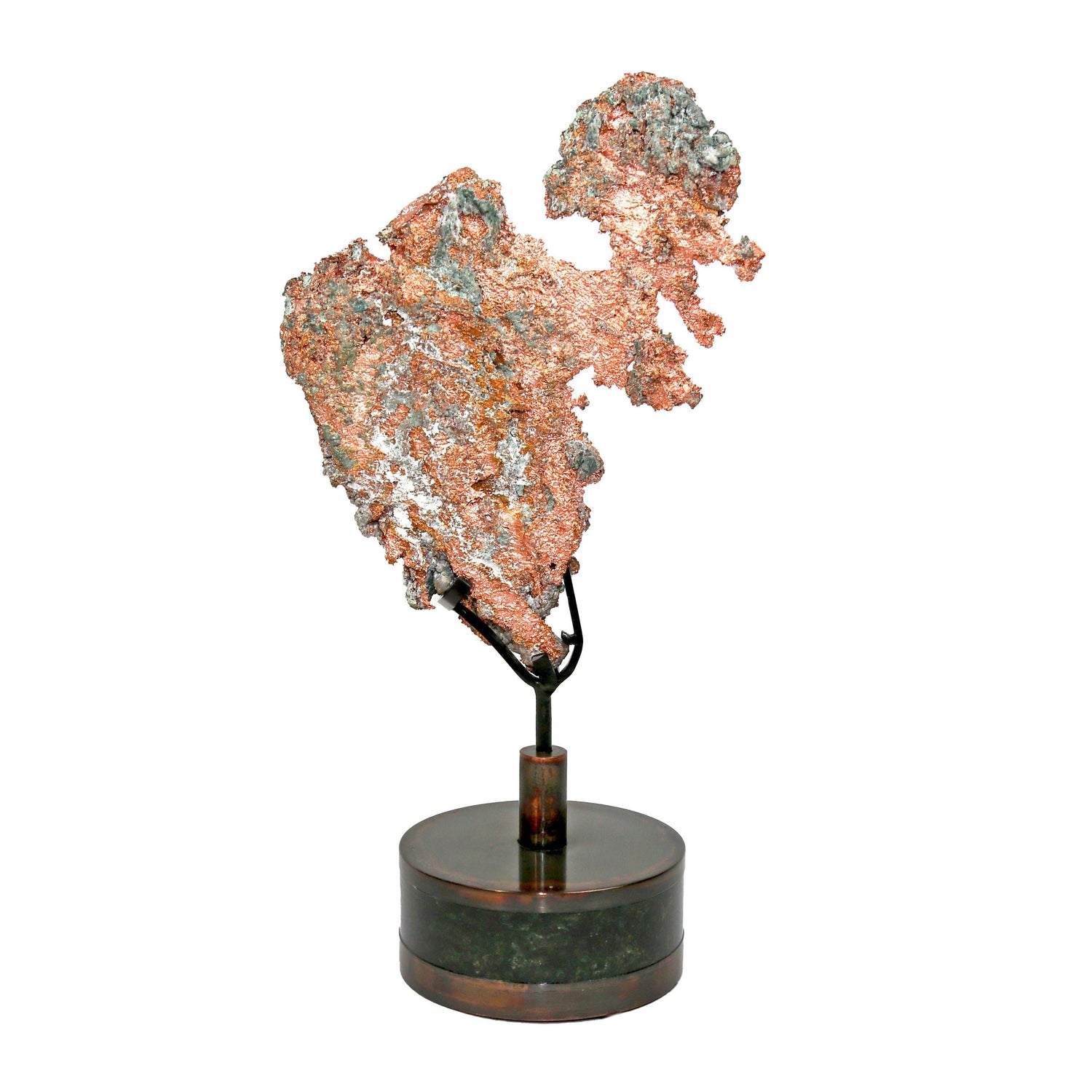 Michigan Native Copper Specimen on Custom Spinning Stand