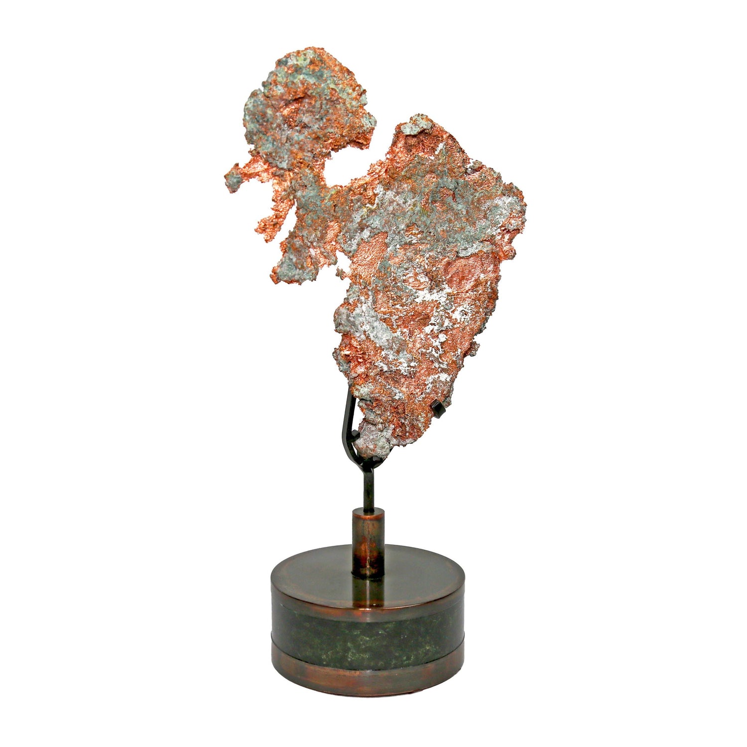 Michigan Native Copper Specimen on Custom Spinning Stand