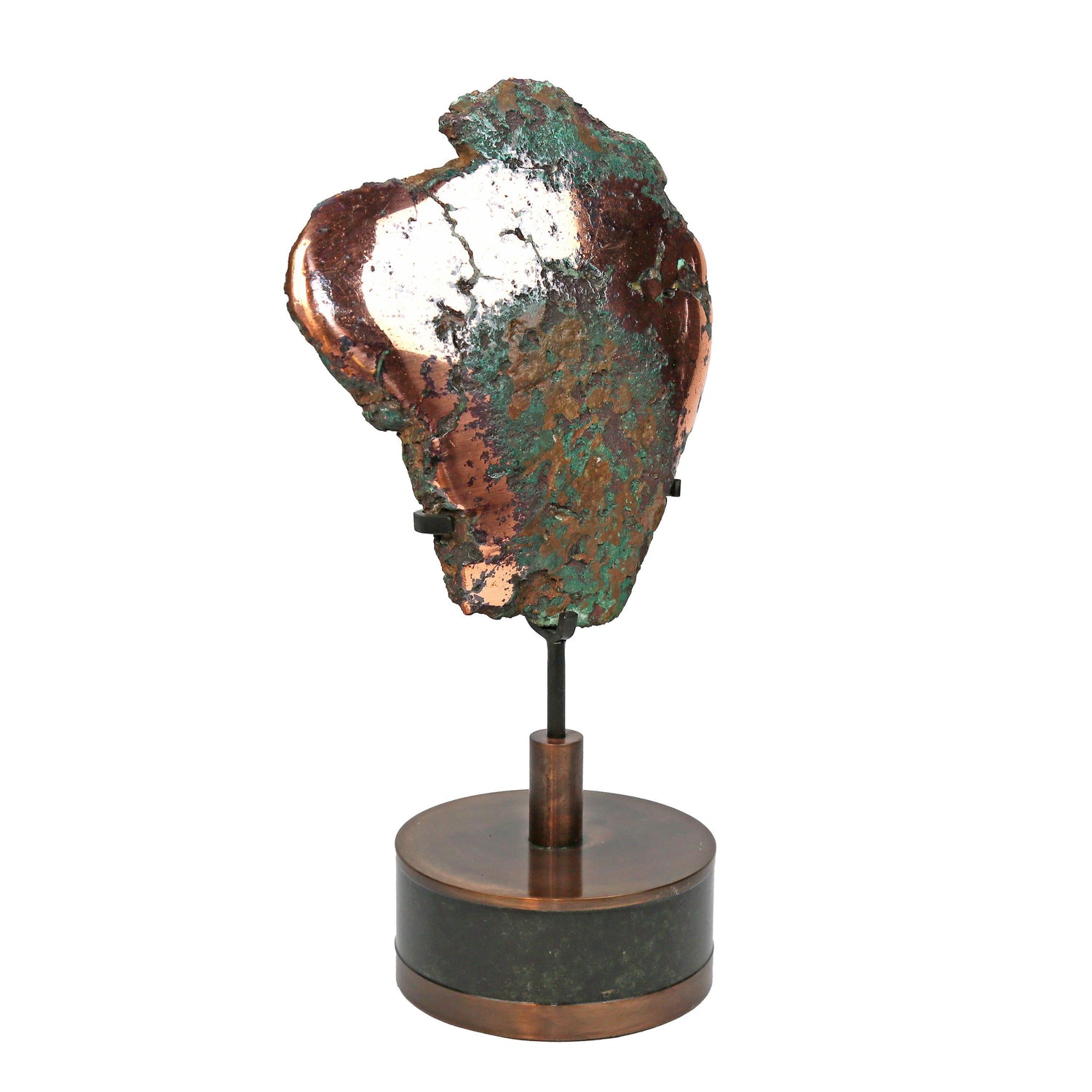 View of Michigan Float Copper Nugget on Custom Stand