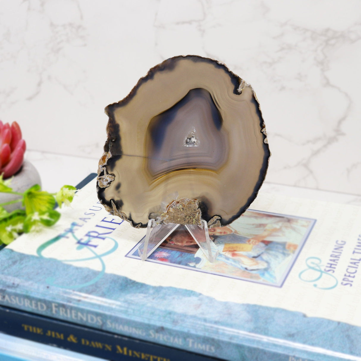 Natural Agate Slice (Agate Coaster)