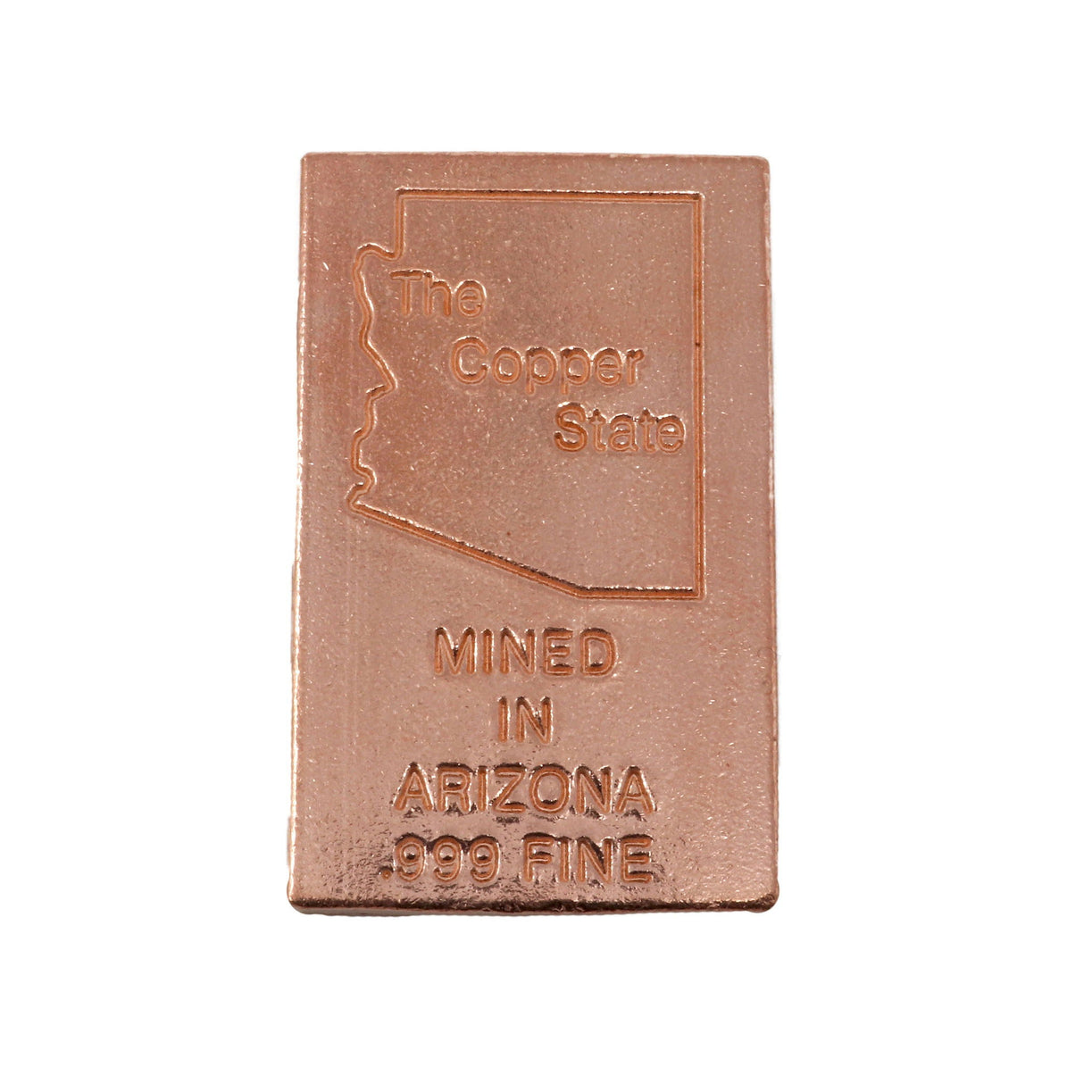 Arizona Copper Ingot - One Ounce Flat Bar