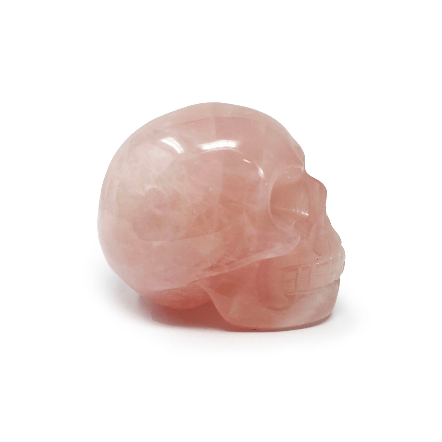 Rose Quartz Skull Carving (Sold in Singles)