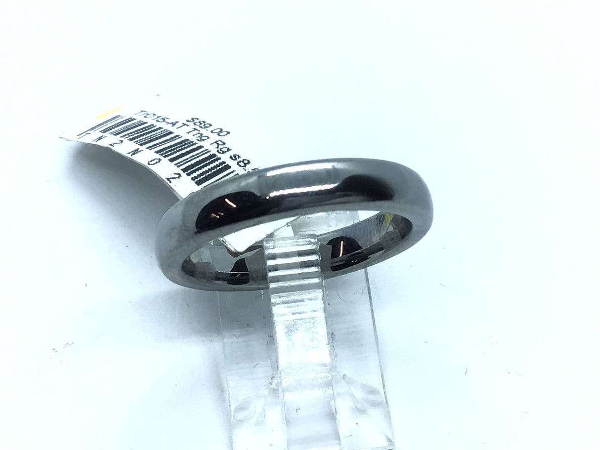 View of Tungsten Ring 4mm Polished Domed S8.5