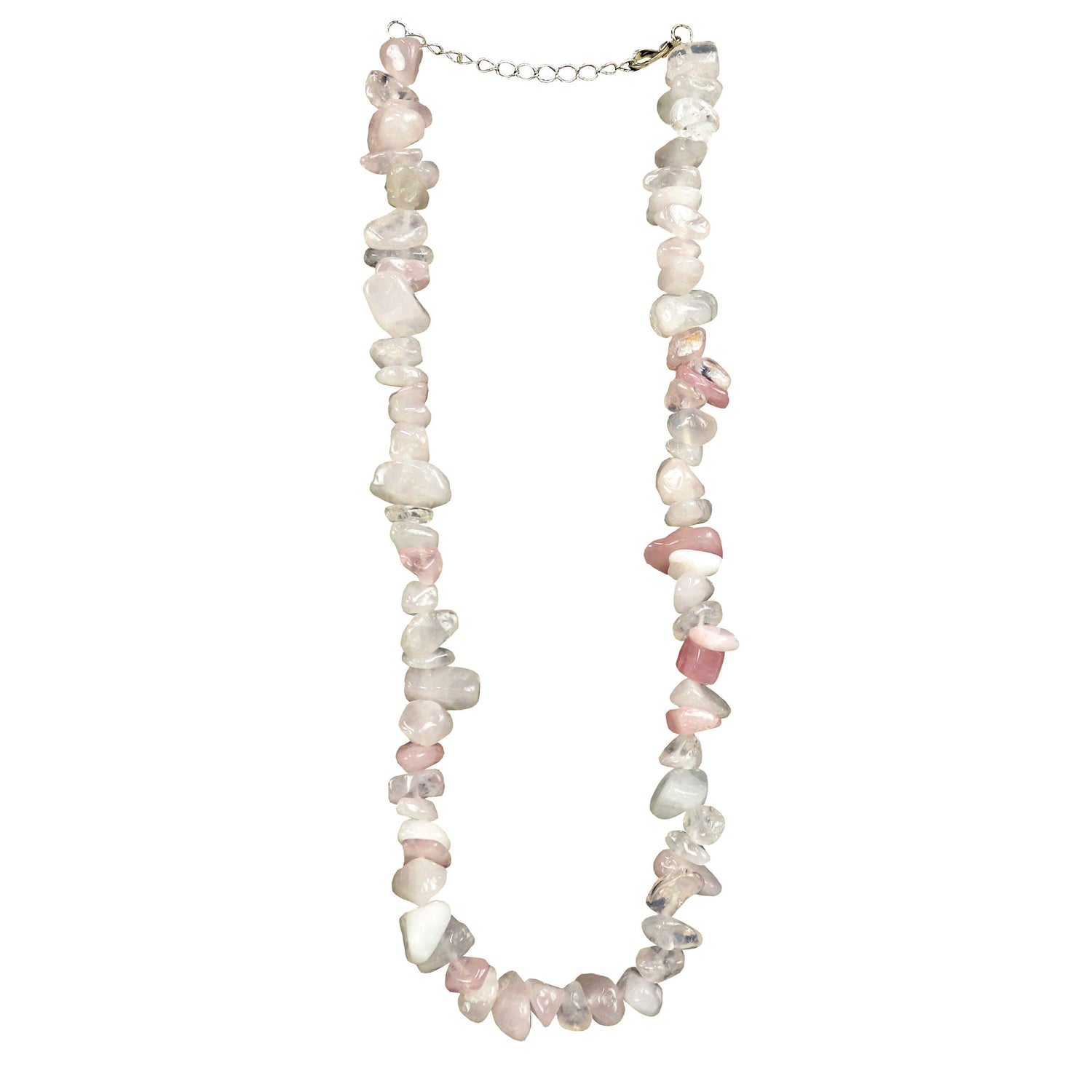 Rose Quartz Chunk Chip Choker Necklace