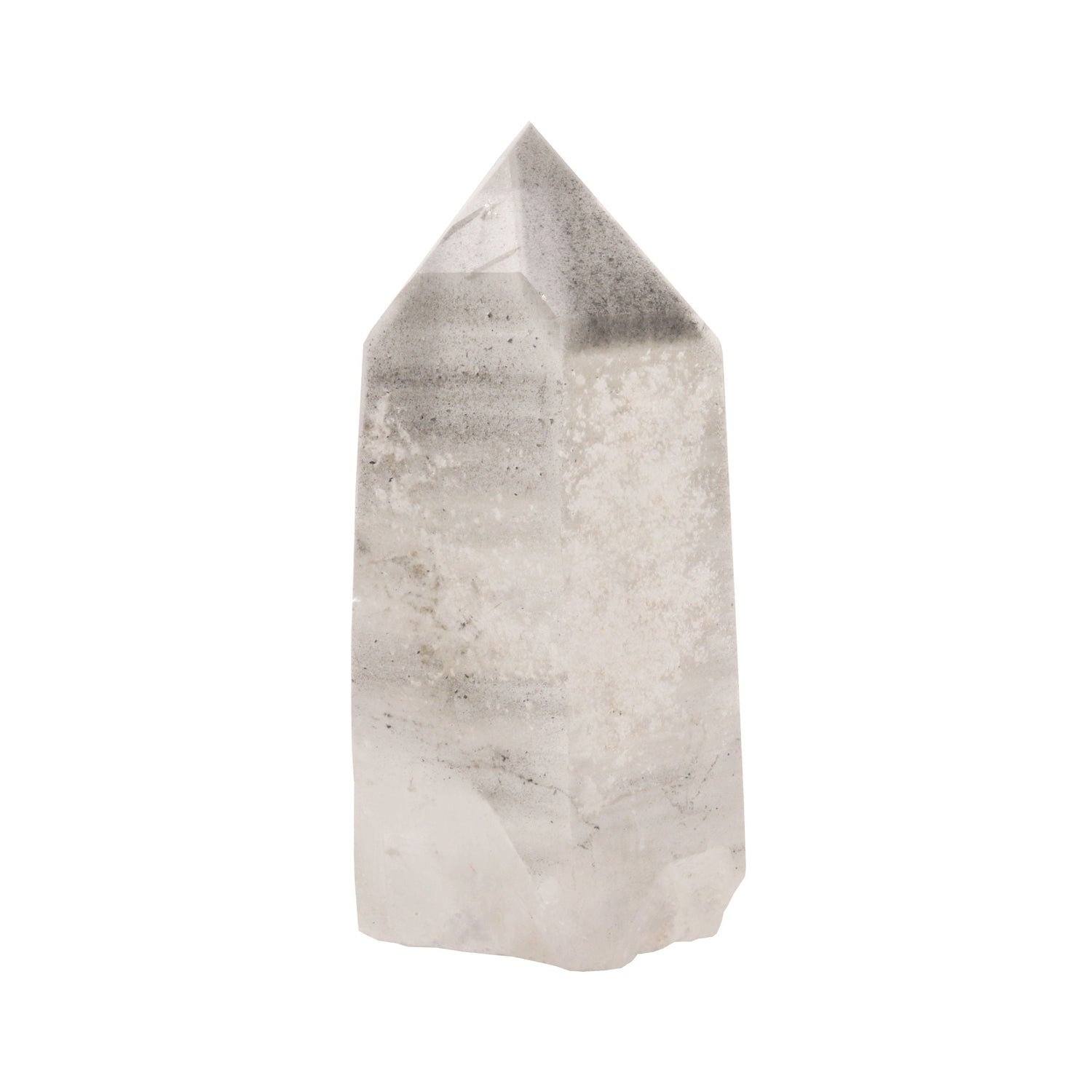 Quartz Point - Cut Base with Unpolished Sides and Lodolite Phantom