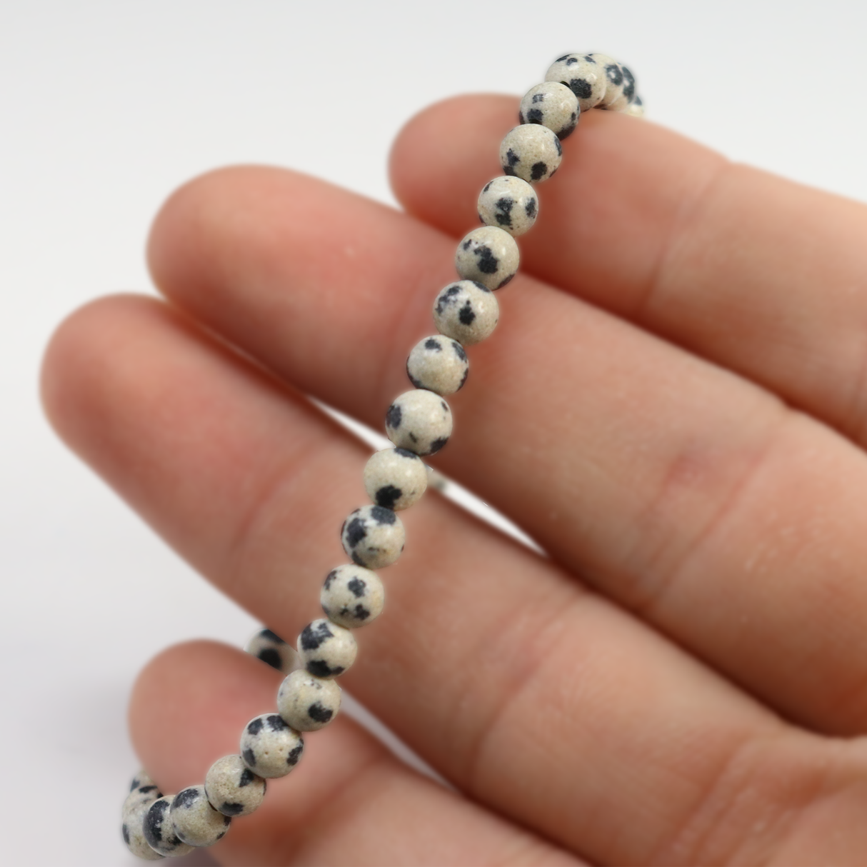 View of Dalmatian Jasper 4mm Bracelet