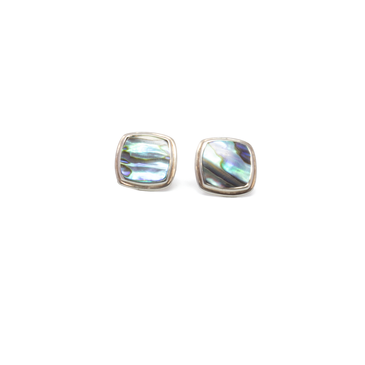 Abalone Cufflinks -Square Round