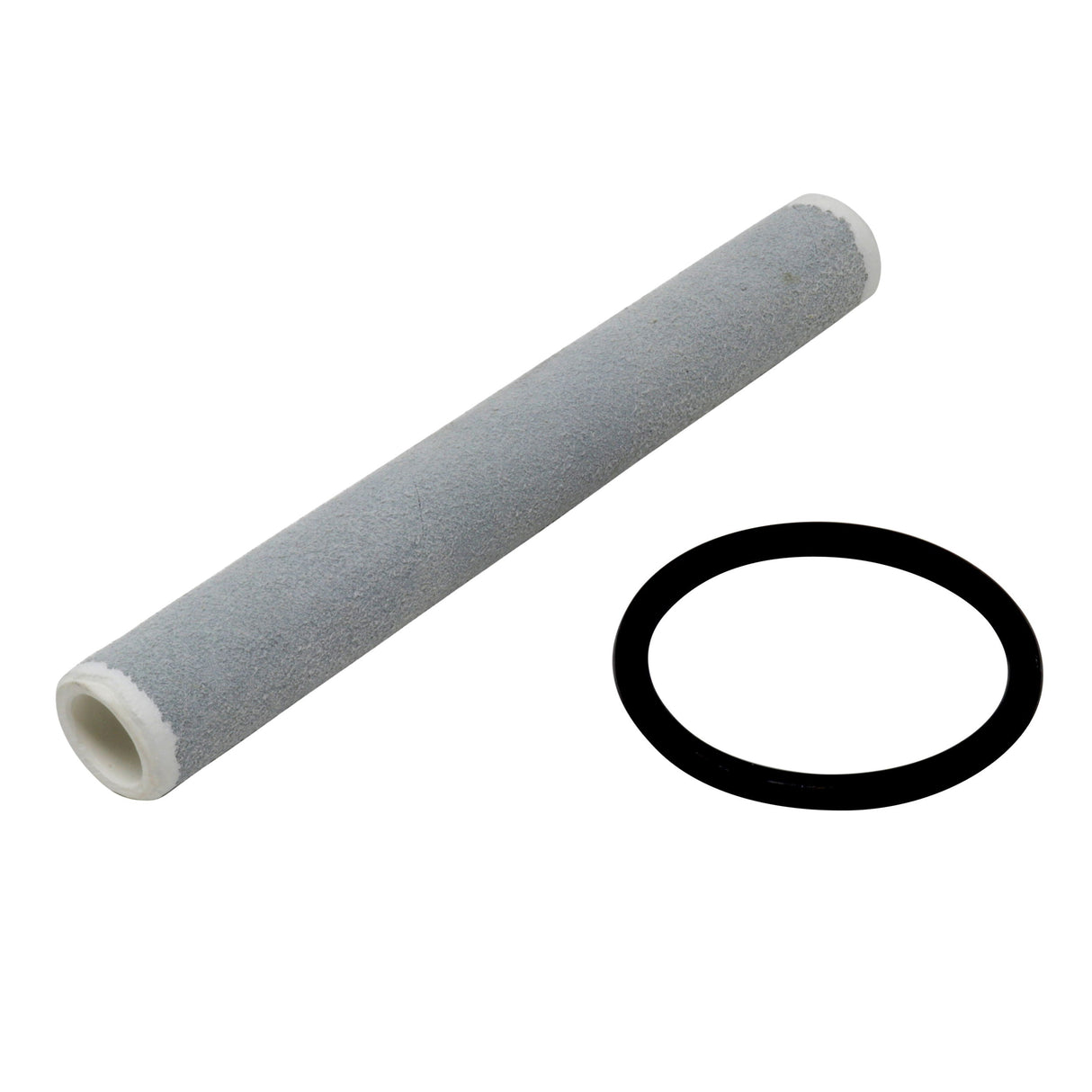 Suede-wrapped striker wand and rubber O-ring for the 8-inch obsidian G note bowl
