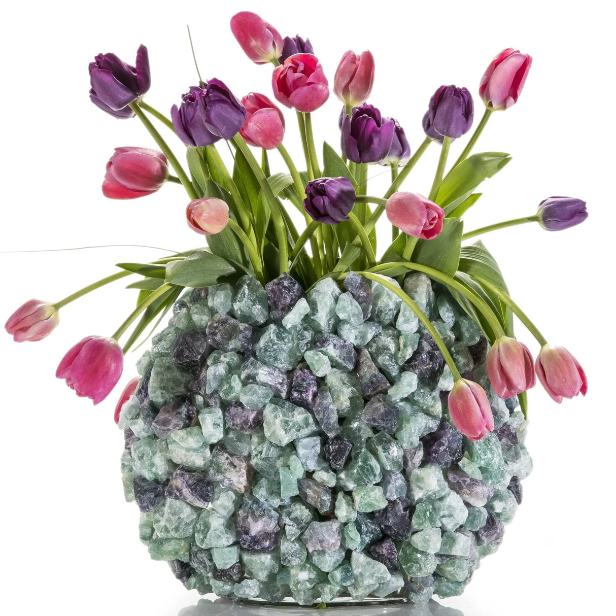 Fluorite Gemstone Vase - Oval
